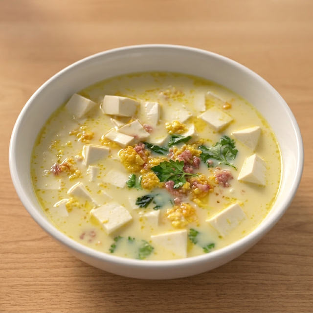 Salted Egg Yolk Tofu.
