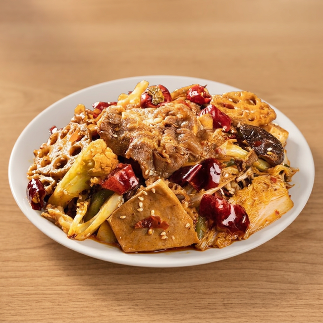 Spicy Dry Pot Beef.