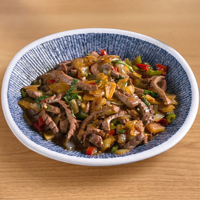 Stir-Fried Kidney with Sour Beans.