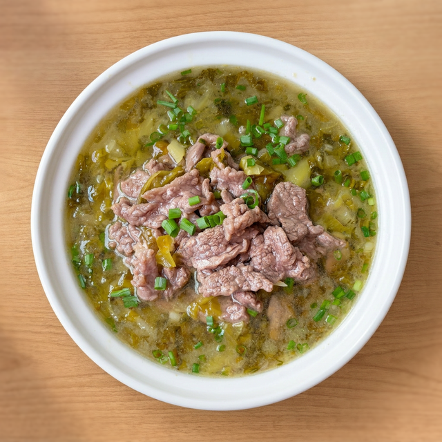 Beef with Pickled Cabbage.