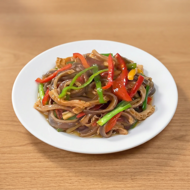 Sizzling Pepper Pork Tripe.