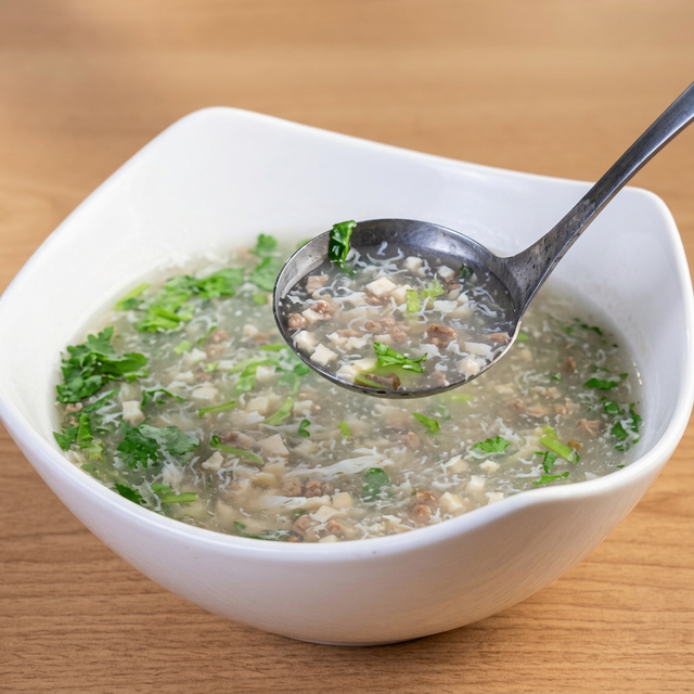Minced Beef Soup.
