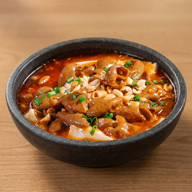 Spicy Tofu Pork Intestines.