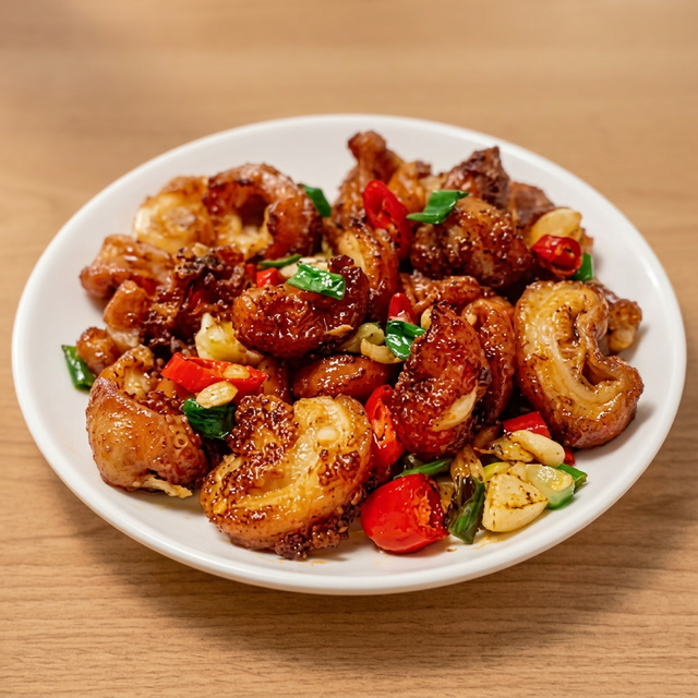 Salt & Pepper Pork Intestines.