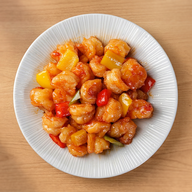 Sweet & Sour Pineapple Shrimp.