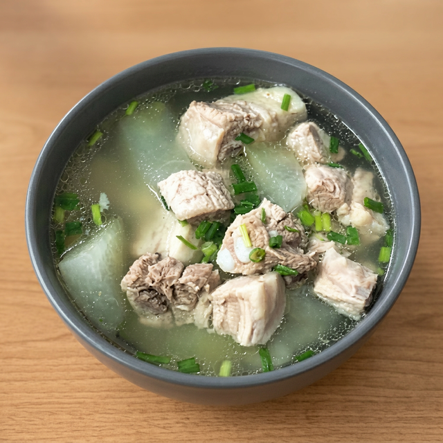 Radish Pork Rib Soup.