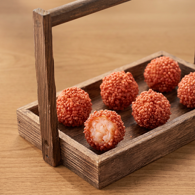 Lychee Shrimp Balls.