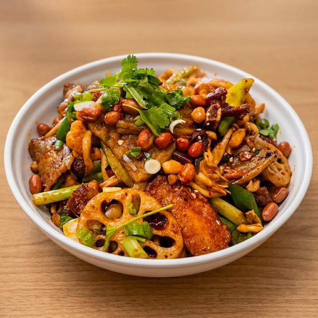 Spicy Dry Pot Lamb.