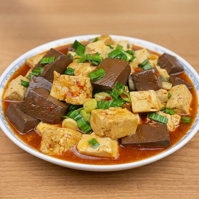Spicy Duck Blood & Tofu Recipe.