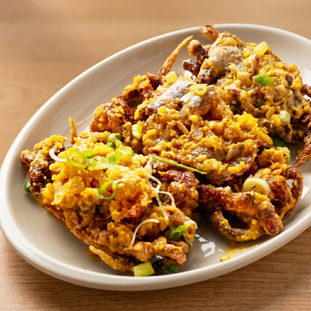 Salted Egg Stir-Fried Soft Shell Crabs