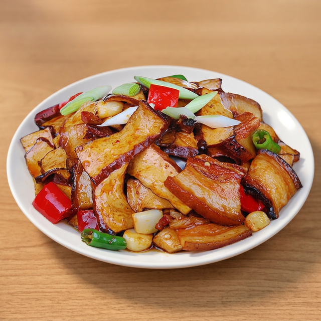 Cured Pork with Smoked Tofu.