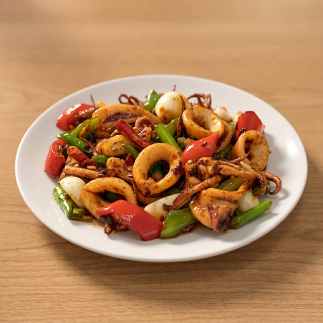 Spicy Stir-Fried Fresh Squid.