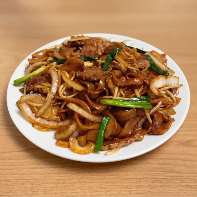 Beef Chow Fun, Dry Fried.
